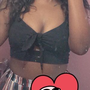 Black crop top